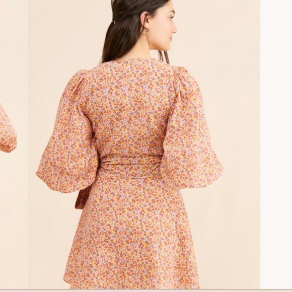 MINKPINK Floral Patterned Wrap Dress Size XS - Picture 4 of 10